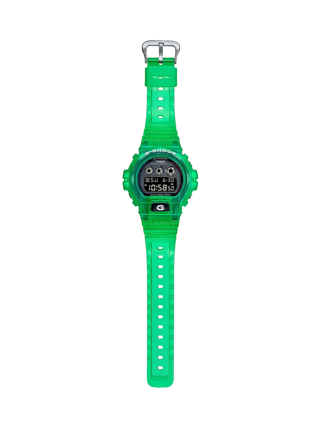 Casio G-Shock Digital Joytopia Green Translucent Resin Band - DW6900JT-3D