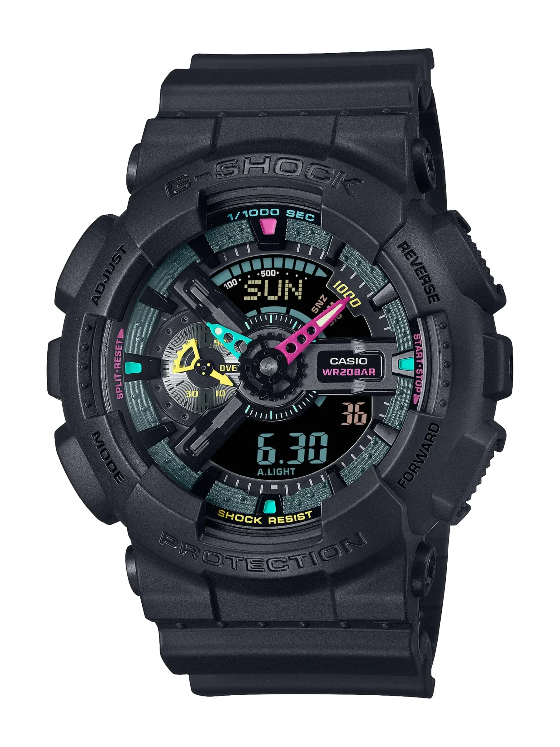 Casio G-Shock Dual Time Black Case & Band 200M WR - GA110MF-1A