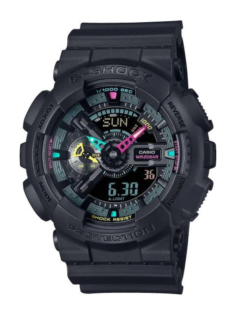 Casio G-Shock Duel Time  Black Case & Band 200M WR - GA110MF-1A