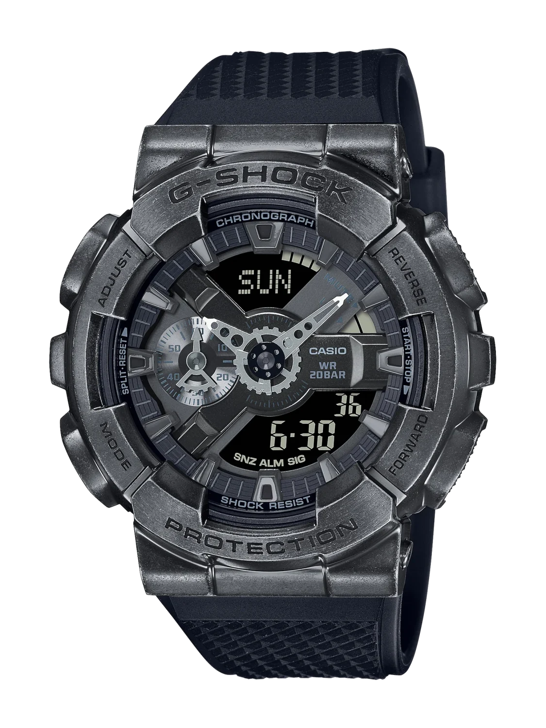 Casio G-Shock Duo Steampunk Black-Aged Bezel Resin Band - GM110VB-1A