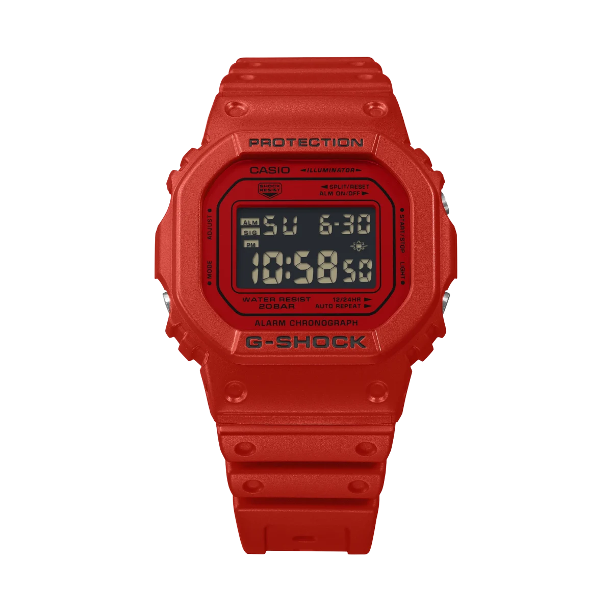 CASIO G-SHOCK DW-5600RRB-4D Red Resin Digital Watch