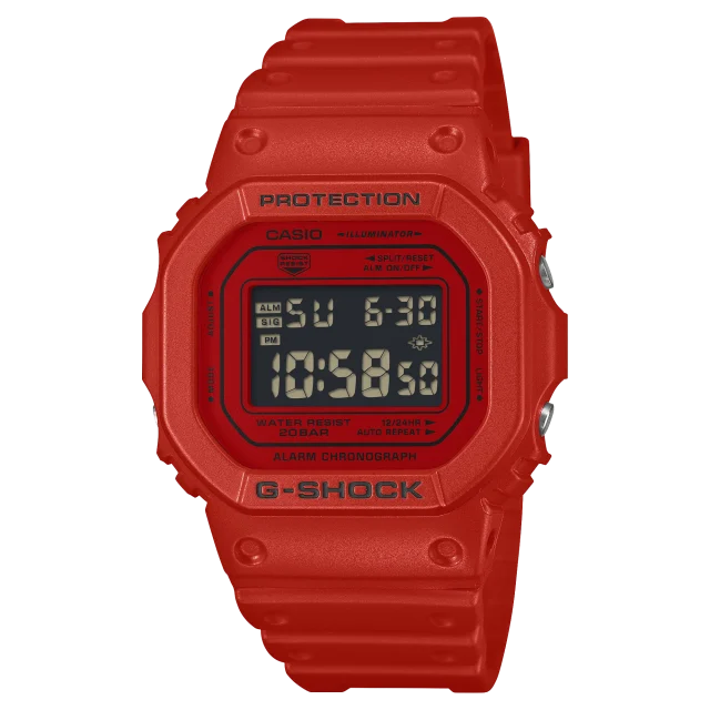 CASIO G-SHOCK DW-5600RRB-4D Red Resin Digital Watch
