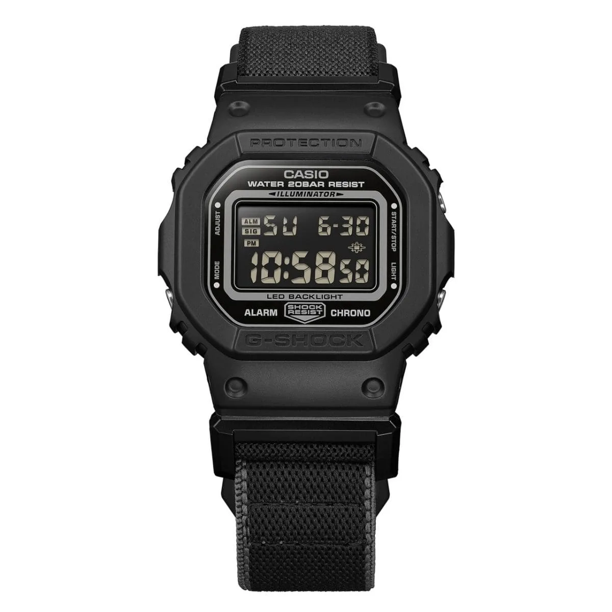 Casio G-Shock DW5600MNC-1D Digital Watch – Cloth Band, Shock Resistant, 200M Water Resistant