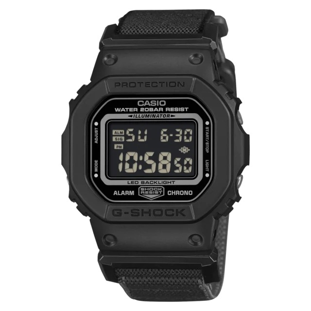 Casio G-Shock DW5600MNC-1D Digital Watch – Cloth Band, Shock Resistant, 200M Water Resistant