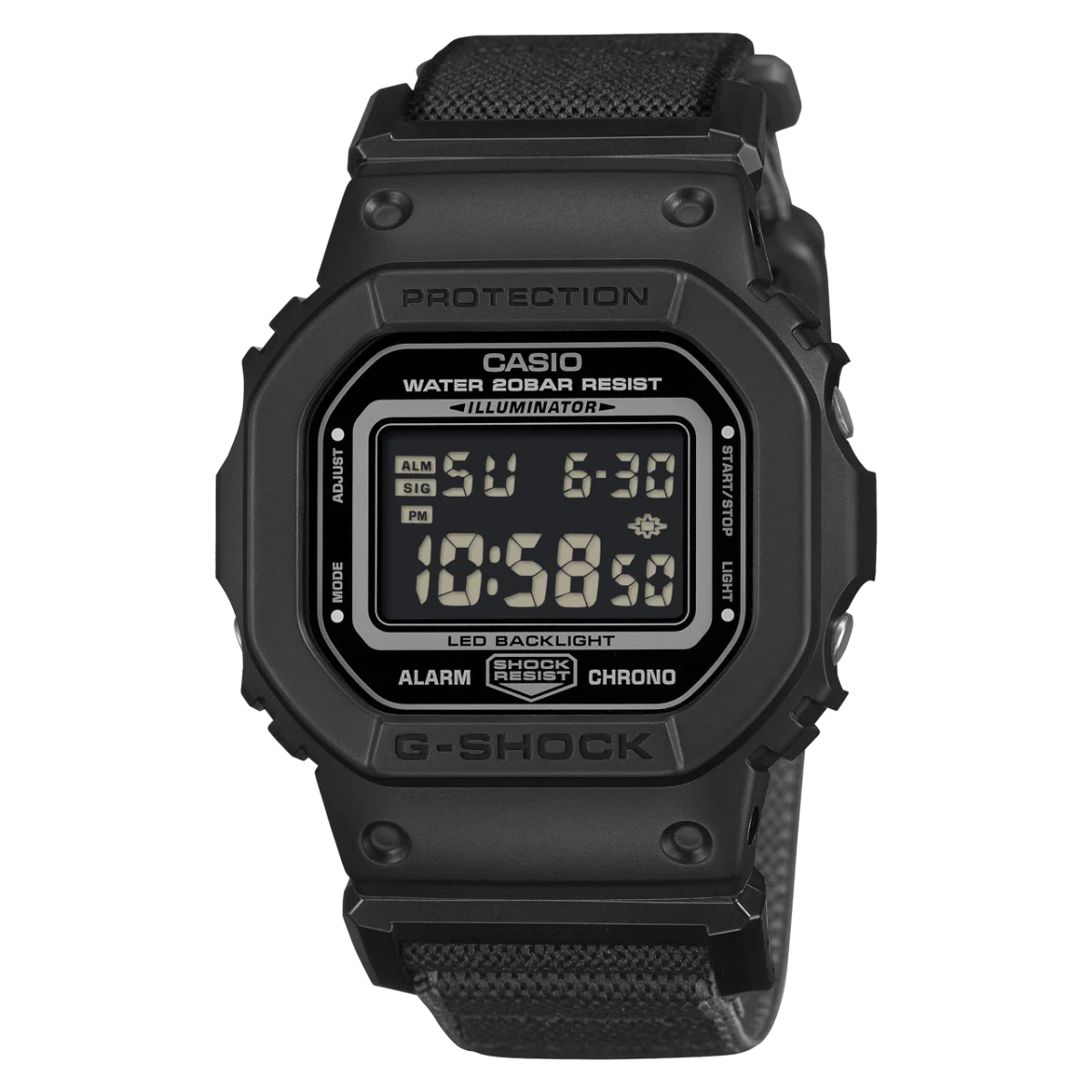 Casio G-Shock DW5600MNC-1D Digital Watch – Cloth Band, Shock Resistant, 200M Water Resistant