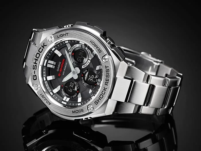 Casio G-Shock G-STEEL GSTS110D-1A Tough Solar Stainless Steel Men's Analog-Digital Watch