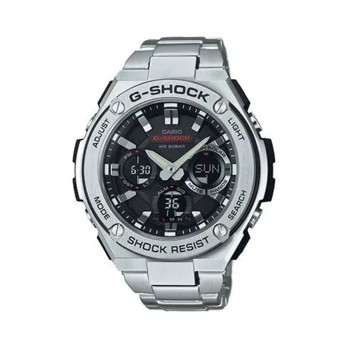 Casio G-Shock G-STEEL GSTS110D-1A Tough Solar Stainless Steel Men's Analog-Digital Watch