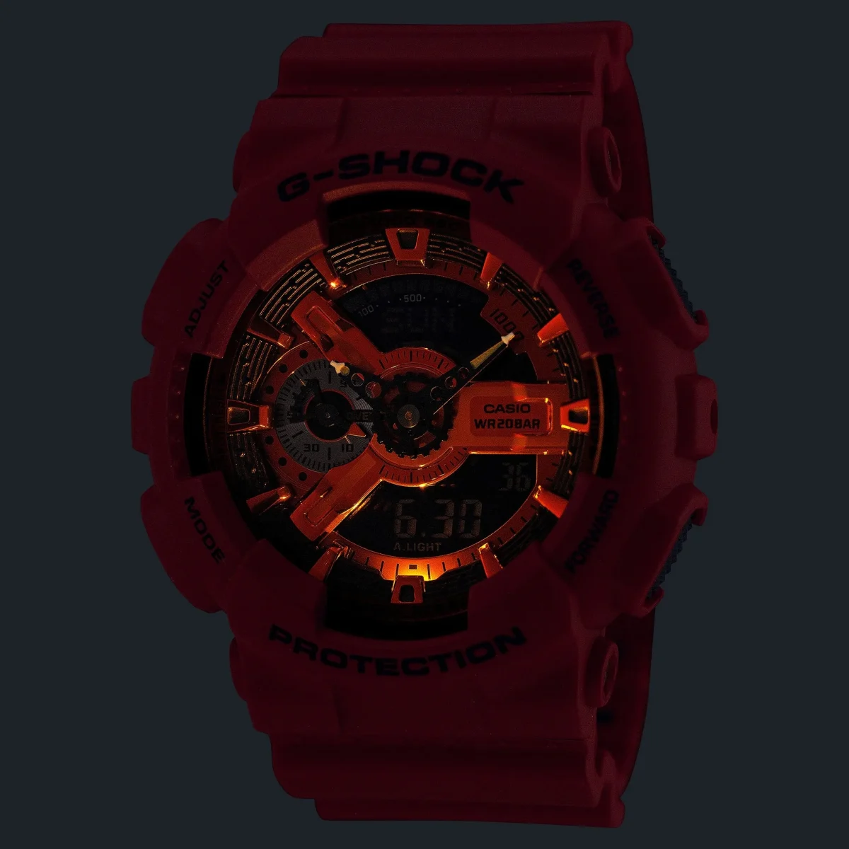 CASIO G-SHOCK GA-110RRB-4ADR Red Resin Analog-Digital Watch