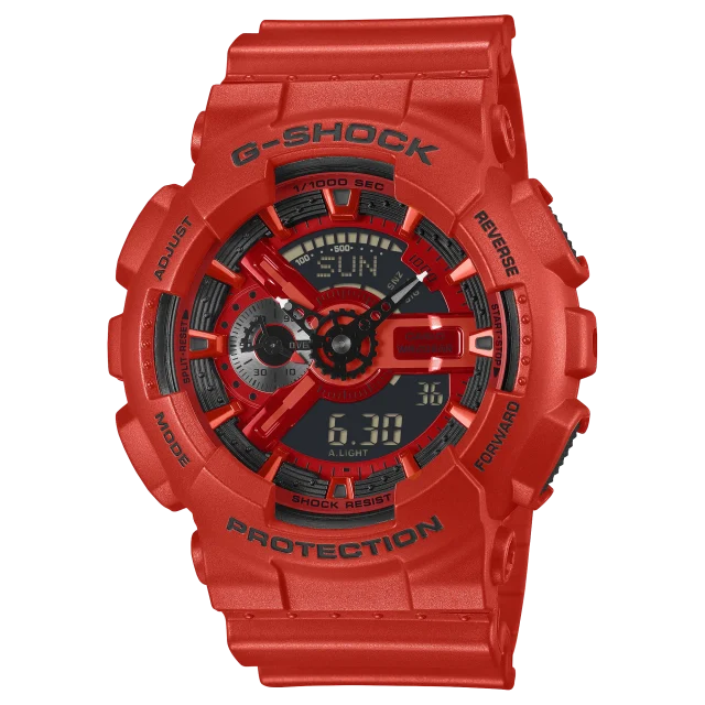 CASIO G-SHOCK GA-110RRB-4ADR Red Resin Analog-Digital Watch