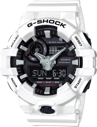 Casio G-SHOCK GA700-7ADR White Resin Analogue-Digital Watch – 200 m Water-Resistant