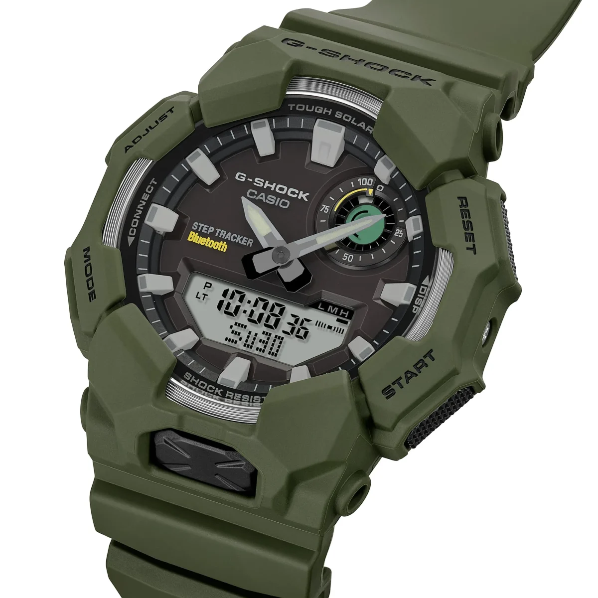 CASIO G‑SHOCK GA‑B010‑3ADR Tough Solar Bluetooth Step‑Tracker Watch — Green