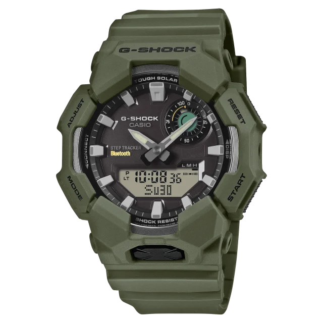 CASIO G‑SHOCK GA‑B010‑3ADR Tough Solar Bluetooth Step‑Tracker Watch — Green