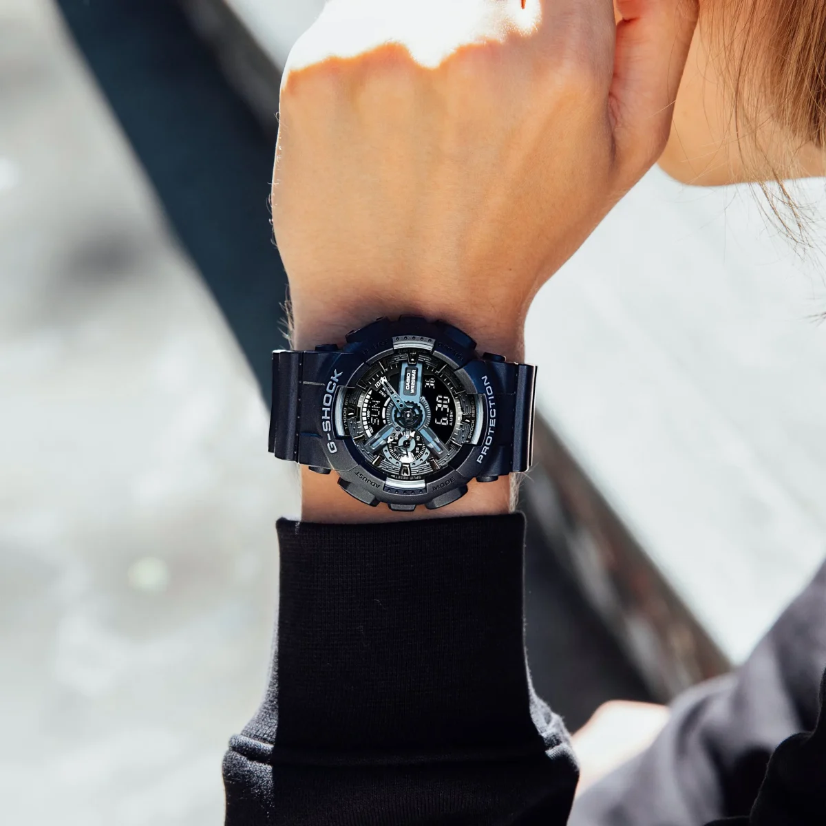 Casio G-Shock GA110-1B – Black Resin Analog-Digital Tough Watch (200 m WR, Magnetic-Resist)