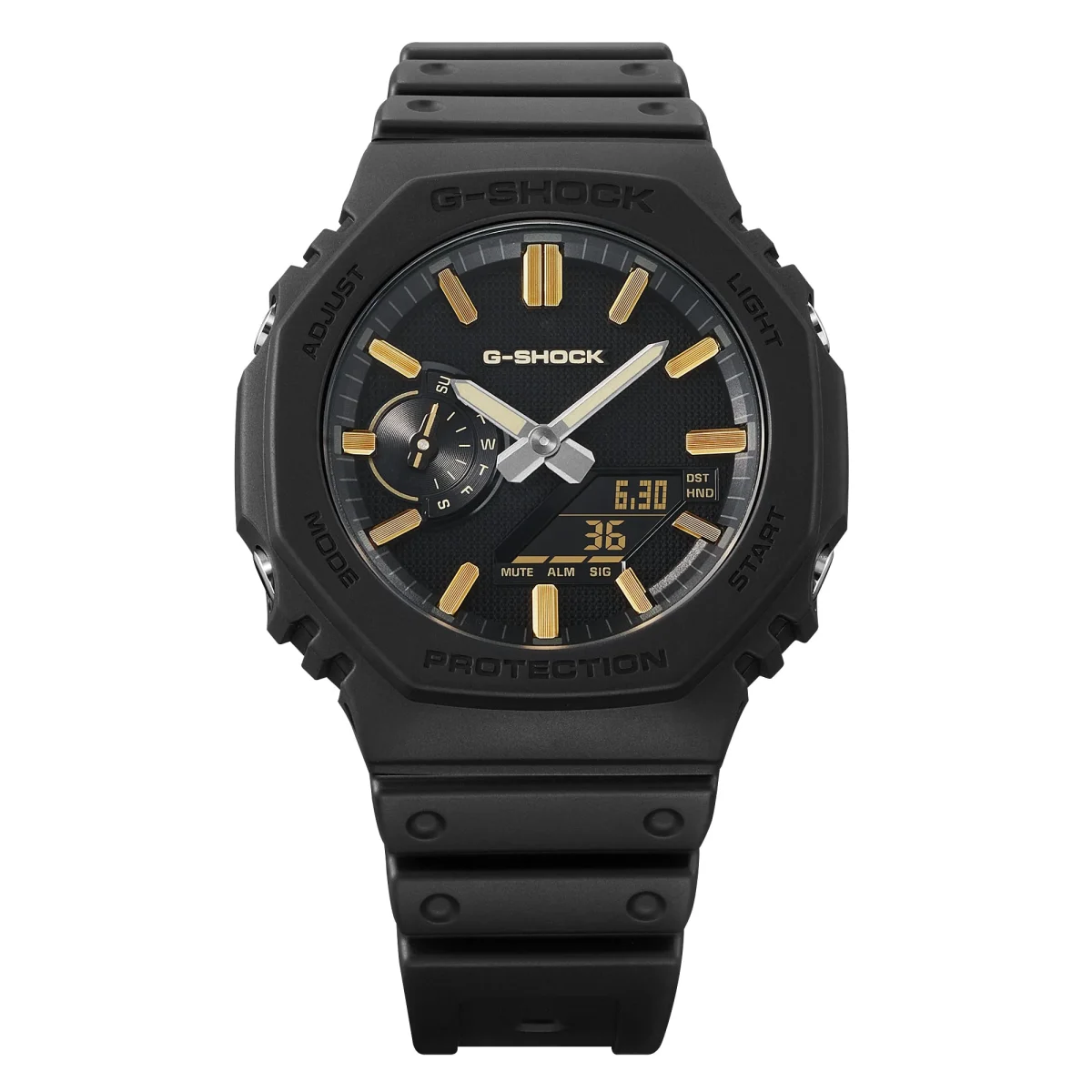 Casio G-Shock GA2100LXB-1A9 Carbon Core Guard Black & Gold Watch