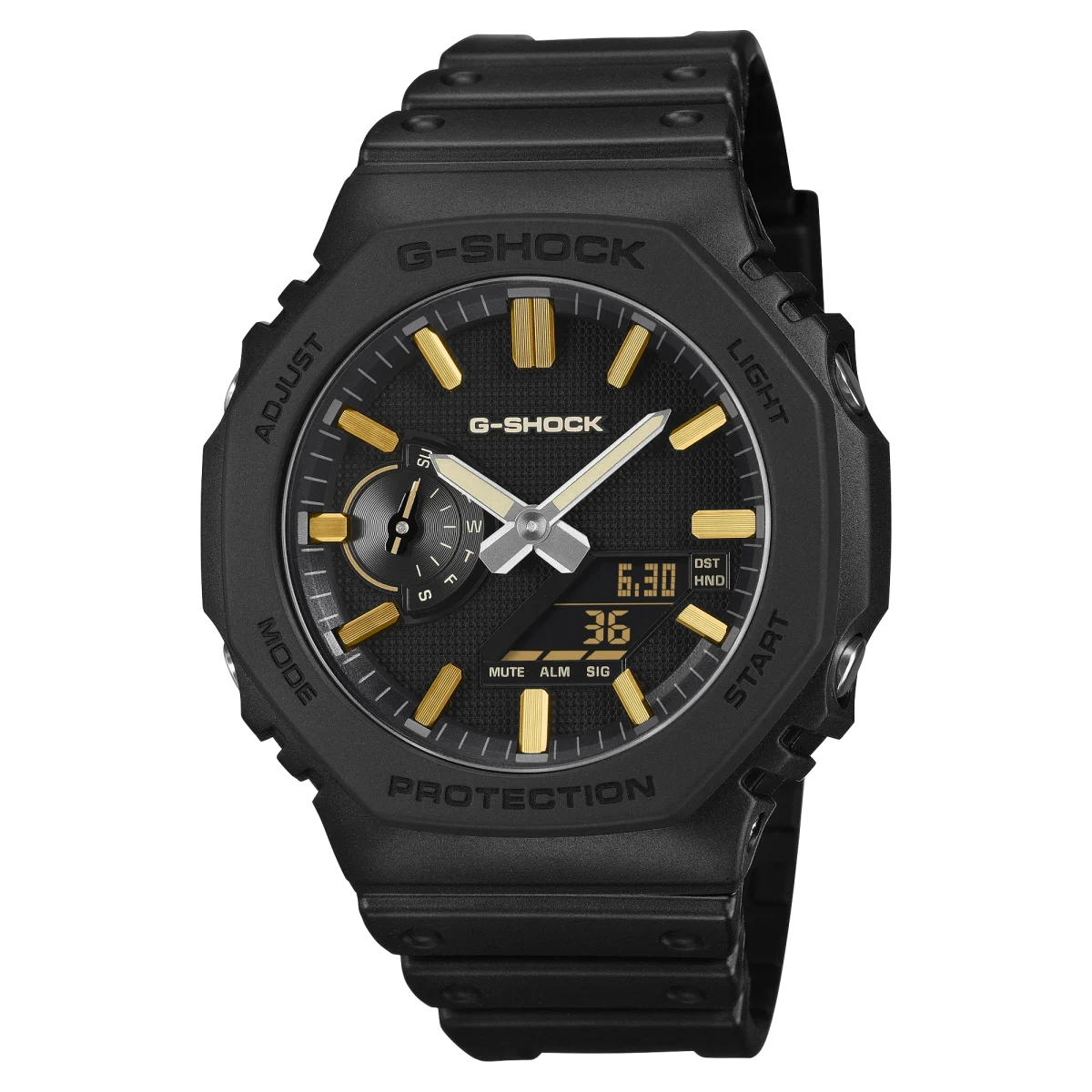 Casio G-Shock GA2100LXB-1A9 Carbon Core Guard Black & Gold Watch