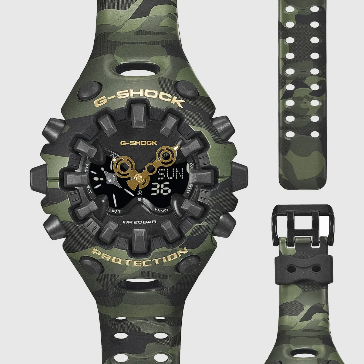 Casio G-Shock GAV01CMG-3A Analogue-Digital Green Resin Men's Watch