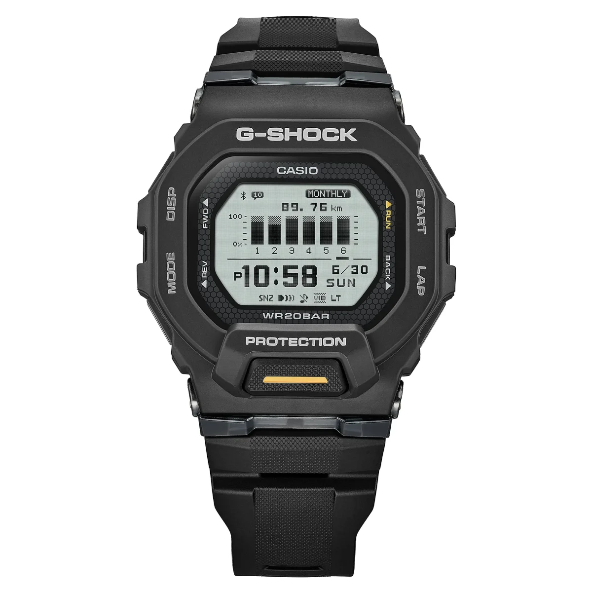 CASIO G‑SHOCK GBD‑200‑1A1DR Bluetooth Step‑Tracker Sports Watch — Black