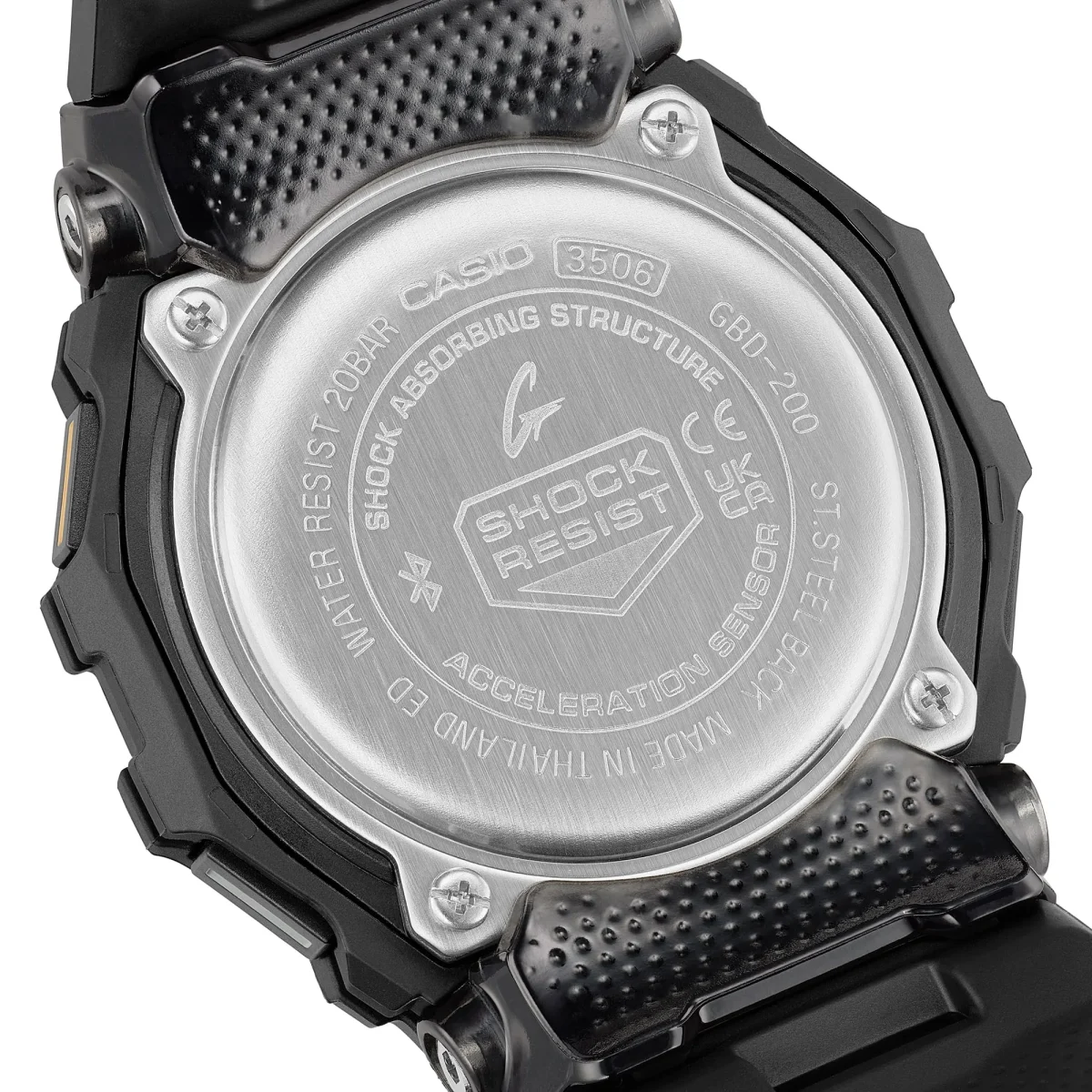 CASIO G‑SHOCK GBD‑200‑1A1DR Bluetooth Step‑Tracker Sports Watch — Black
