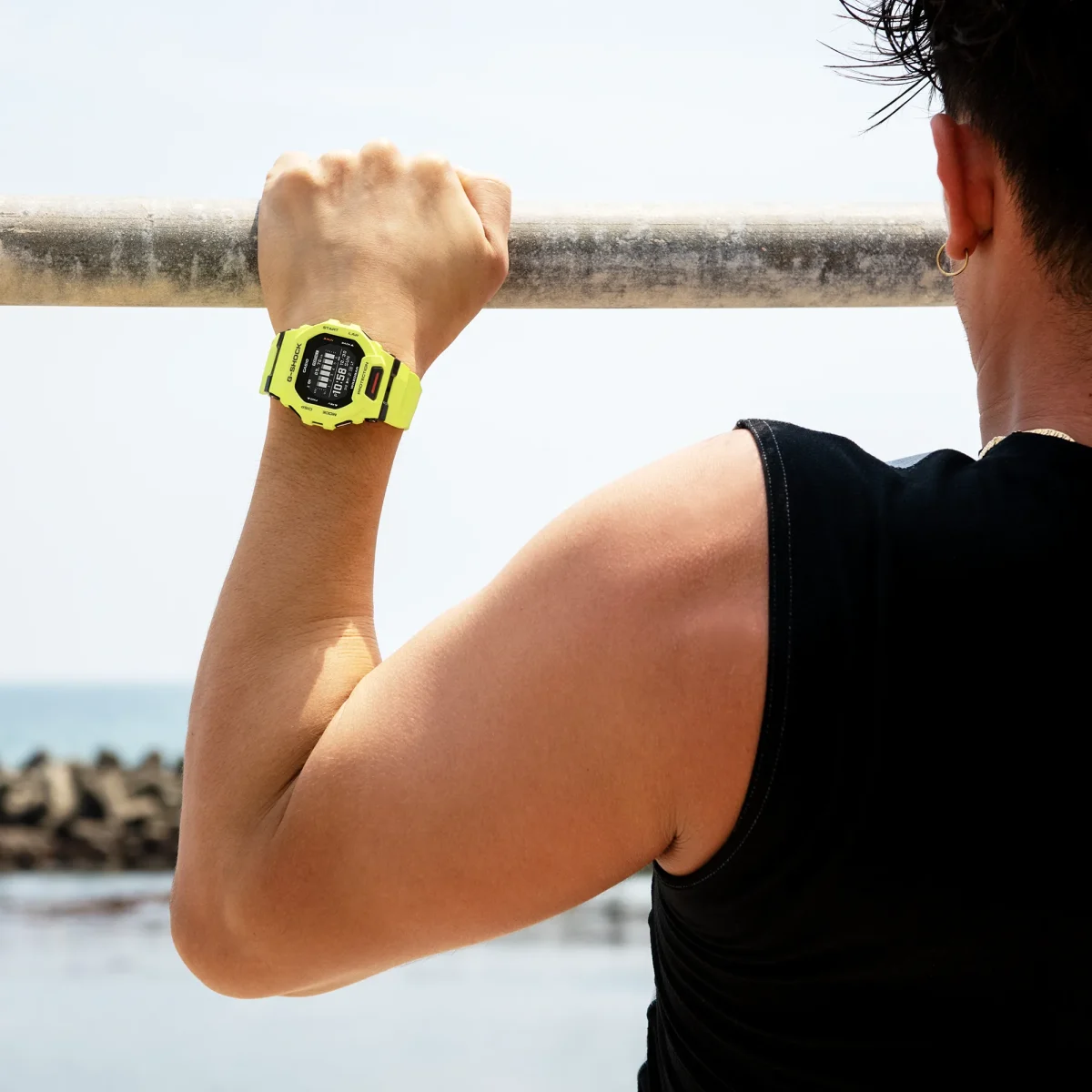 Casio G-Shock GBD200-9D G-SQUAD Bluetooth Digital Sports Watch – Lime Green