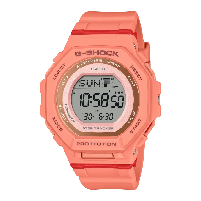 Casio G-Shock GMDB300SC-4DR – G-SQUAD Step Tracker Women/Unisex Watch, Coral Accent