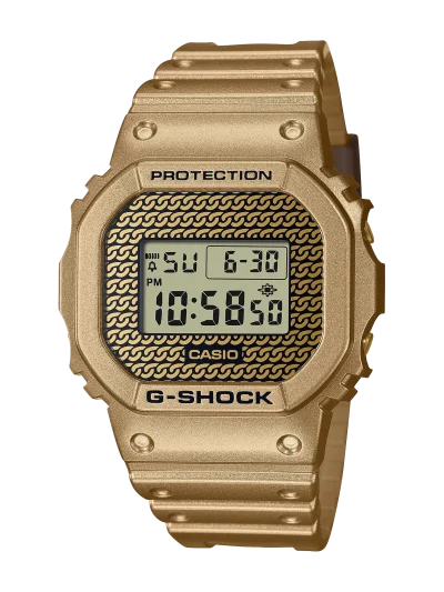 Casio G-Shock Gold Chain Box Set 200M WR - DWE5600HG-1D