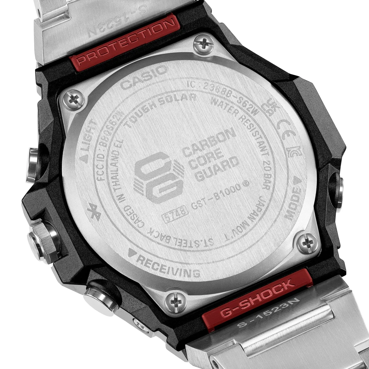 Casio G-Shock GST-B1000D-2ADR Tough Solar Bluetooth Analog-Digital Watch – Premium G-Steel