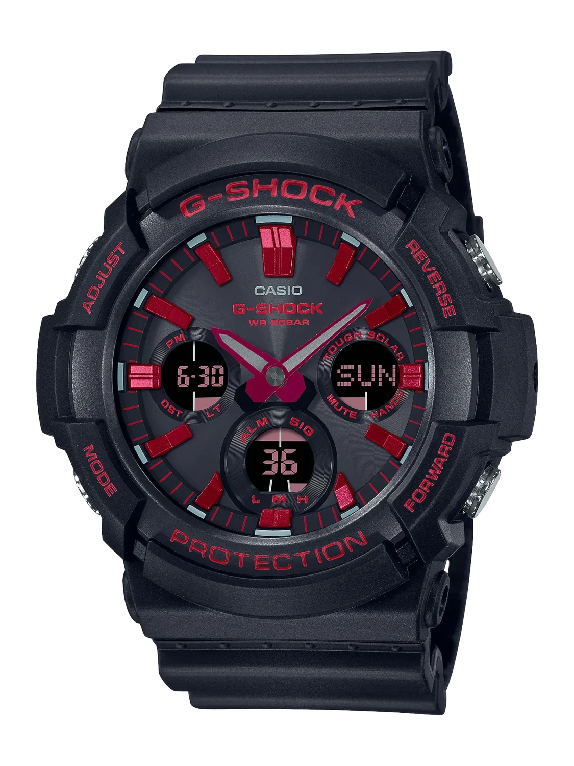 CASIO G-SHOCK IGNITE RED SOLAR POWER - GAS100BNR-1A