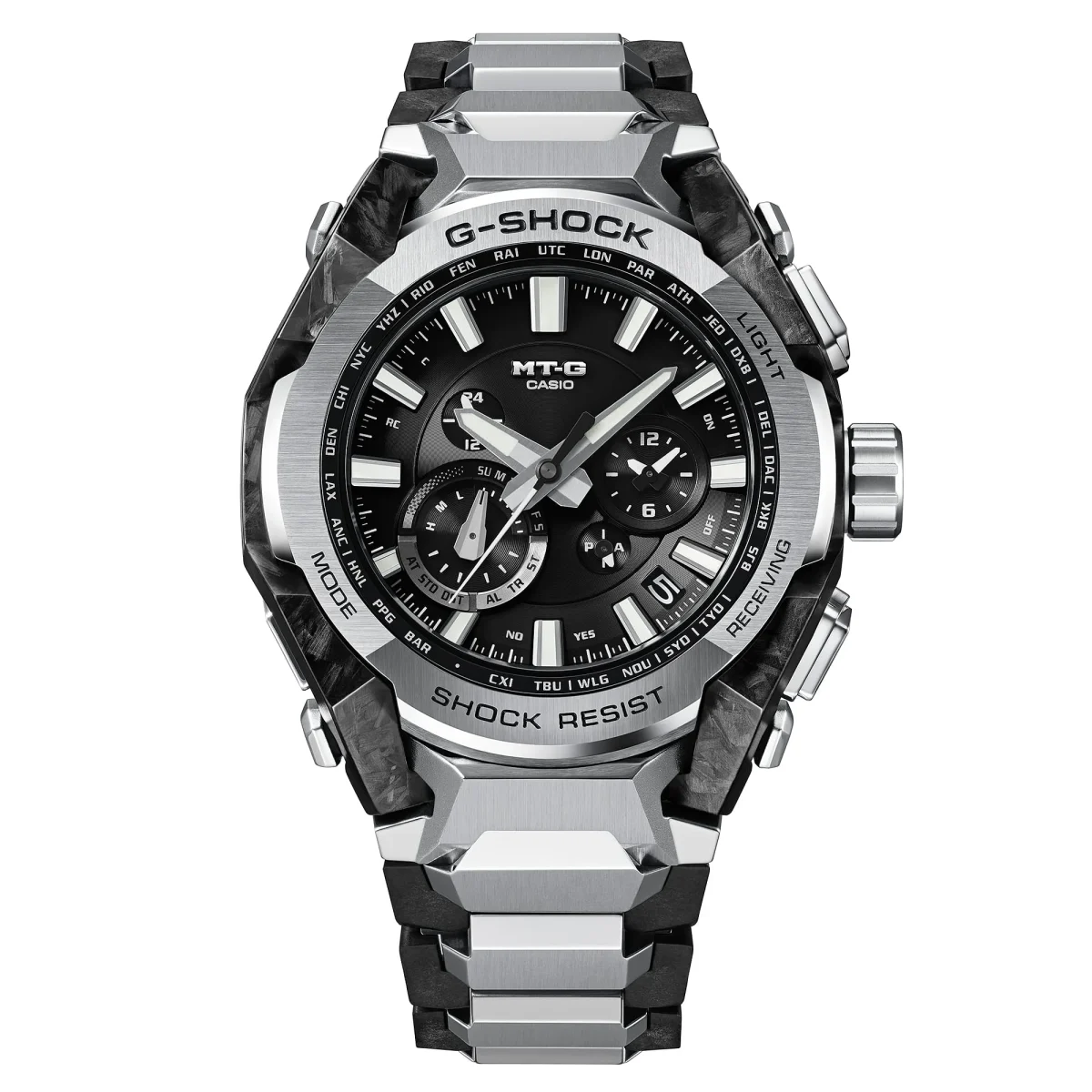 Casio G-Shock Men’s Watch – Tough Solar, Bluetooth, Stainless Steel - MTGB4000D-1A