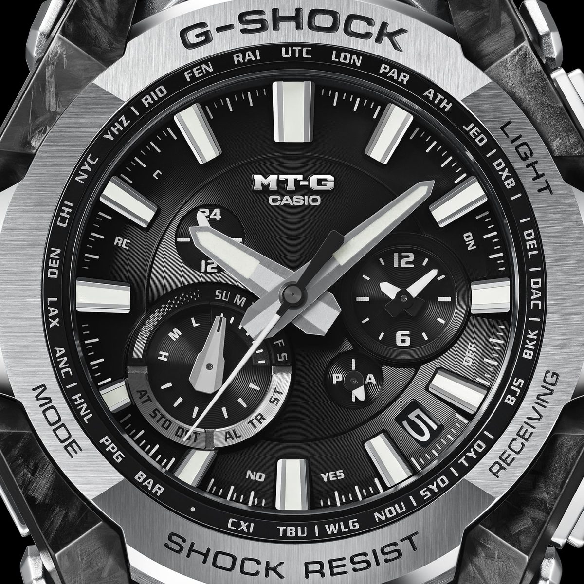 Casio G-Shock Men’s Watch – Tough Solar, Bluetooth, Stainless Steel - MTGB4000D-1A
