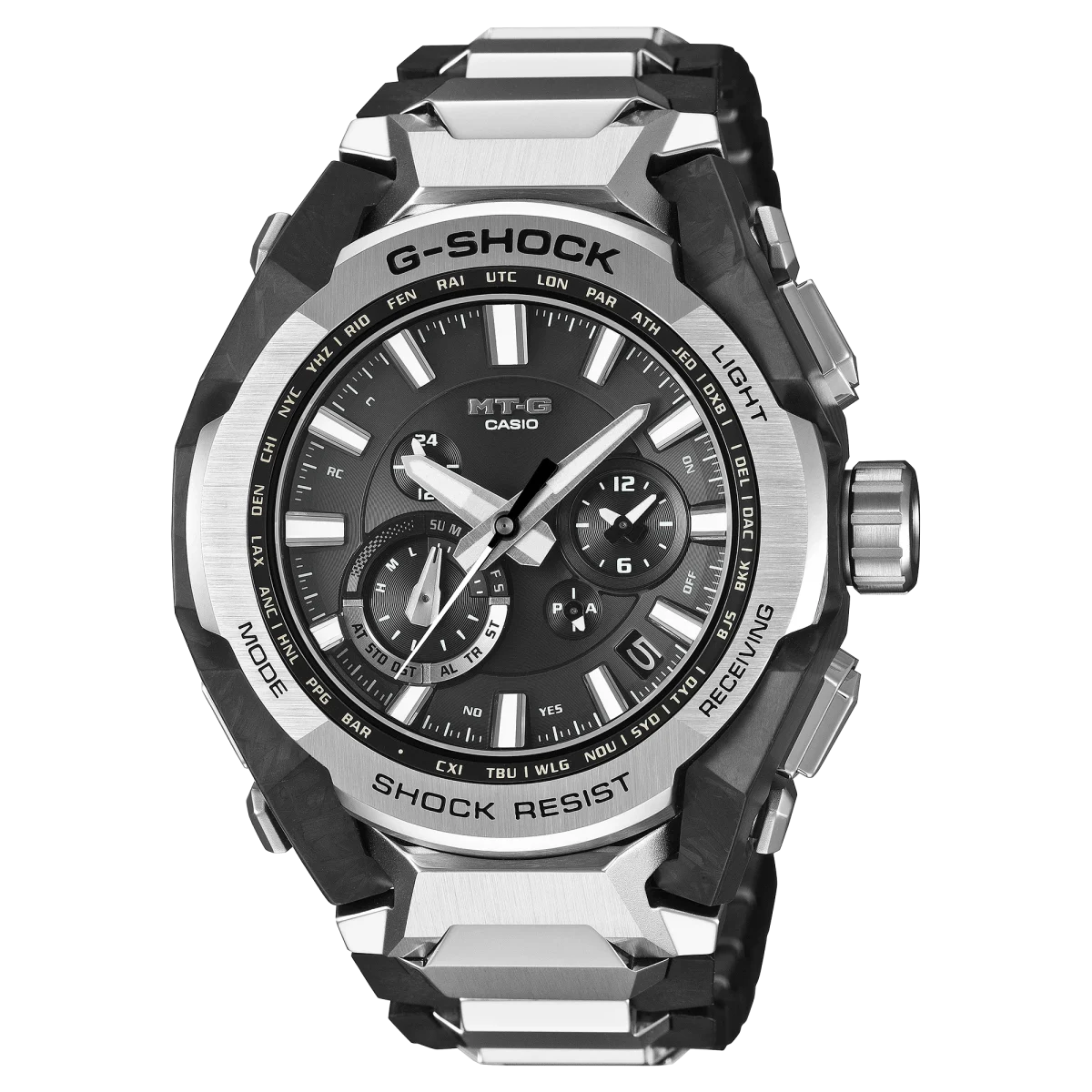 Casio G-Shock Men’s Watch – Tough Solar, Bluetooth, Stainless Steel - MTGB4000D-1A