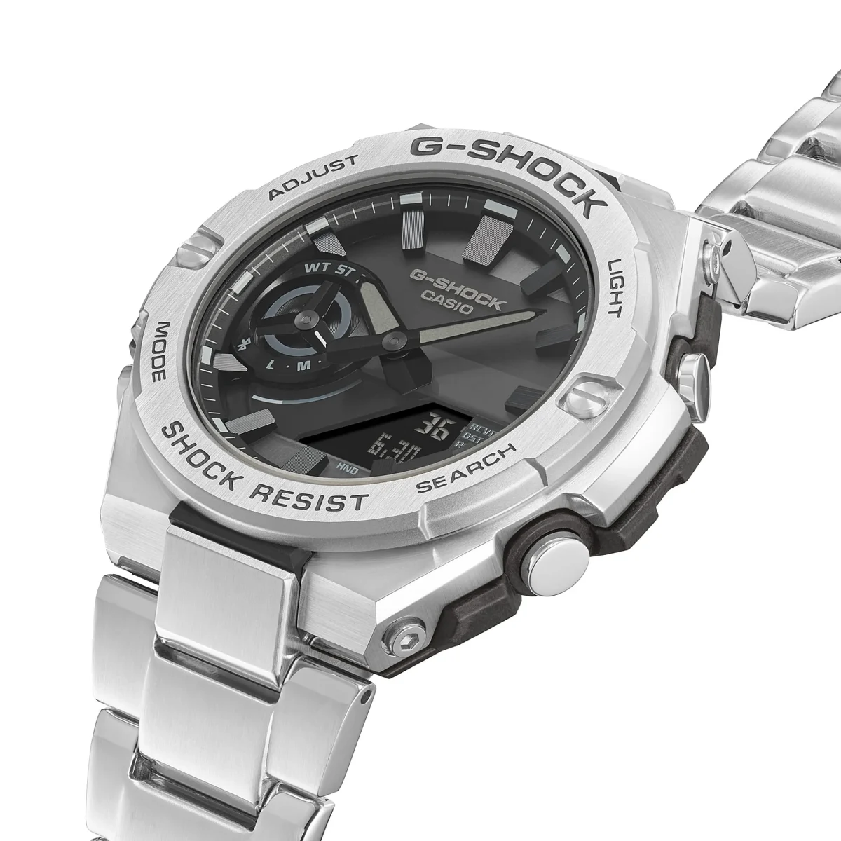 Casio G-Shock Solar Powered 200M WR Stainless Steel Case & Band - GST-B500D-1A1