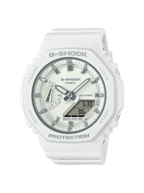 Casio G-Shock Womens Series Duel Time 200M WR, White Dial & Band - GMAS2100-7A