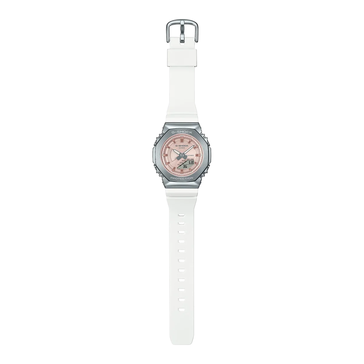 Casio G-Shock Womens Series Winter Sparkle 200M WR Pink Dial White Resin Band - GMS2100WS-7A