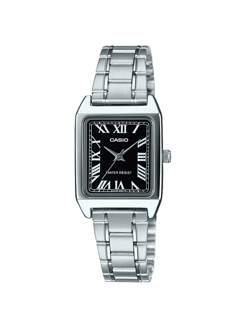 Casio Ladies Analogue Water Resist Black Dial Timepiece - LTPV007D-1B