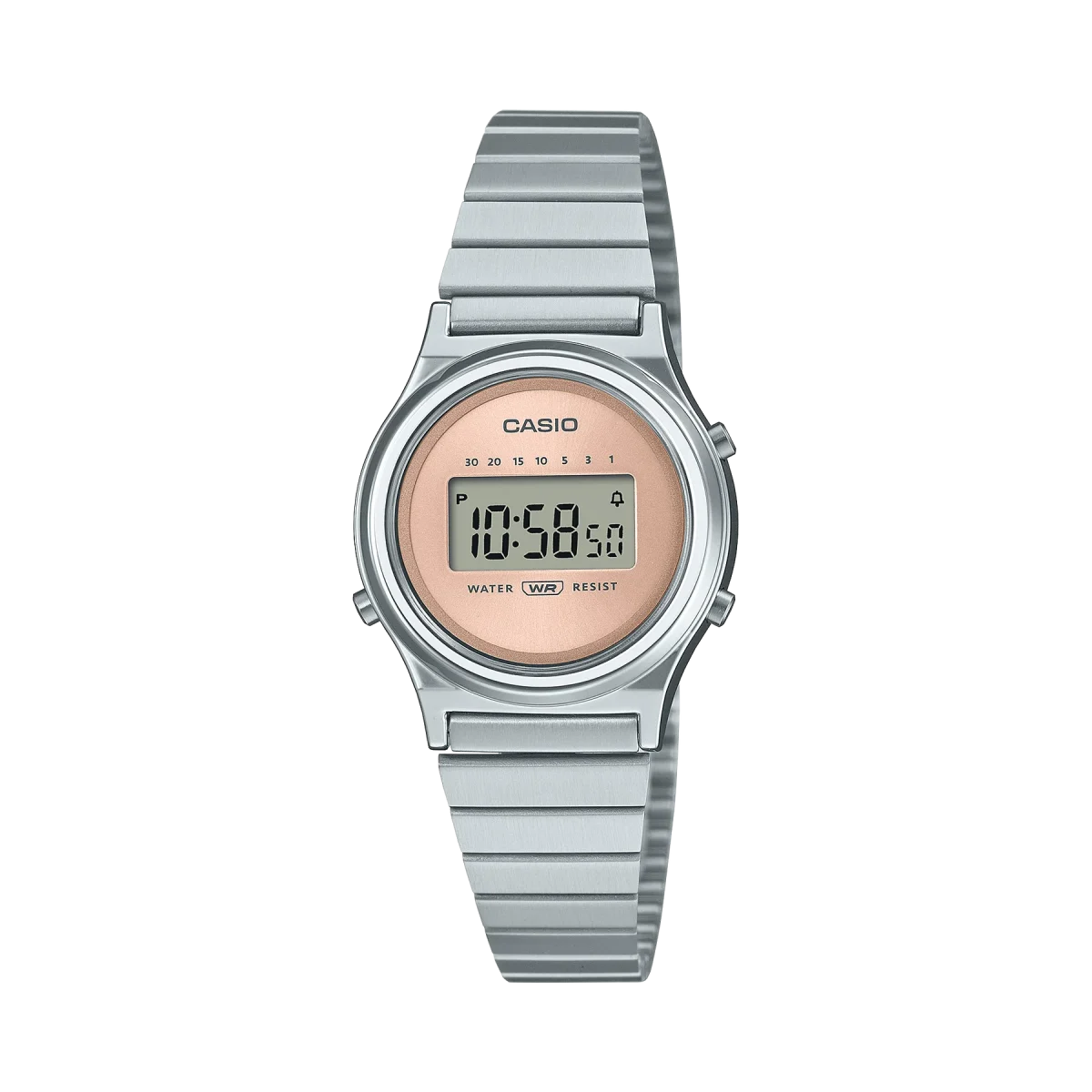 Casio Ladies Digital Tranquil Urba WR Rose Gold Face Watch - LA700WE-4A