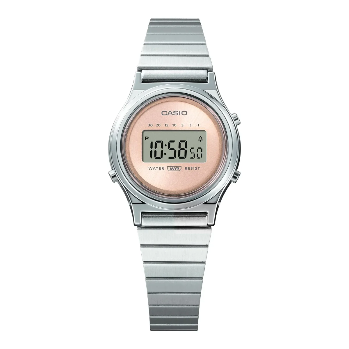 Casio Ladies Digital Tranquil Urba WR Rose Gold Face Watch - LA700WE-4A