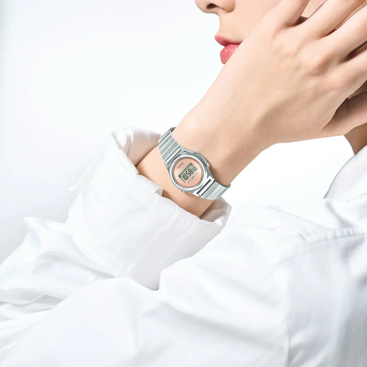 Casio Ladies Digital Tranquil Urba WR Rose Gold Face Watch - LA700WE-4A