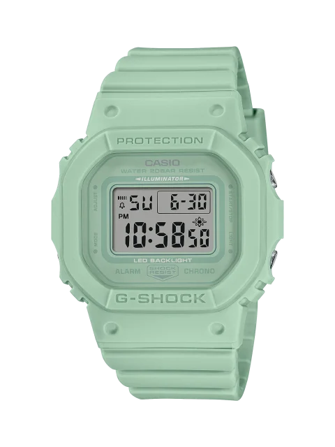 Casio Ladies G-Shock Green Case Colour 200m Waterproof Watch - GMDS5600BA-3DR