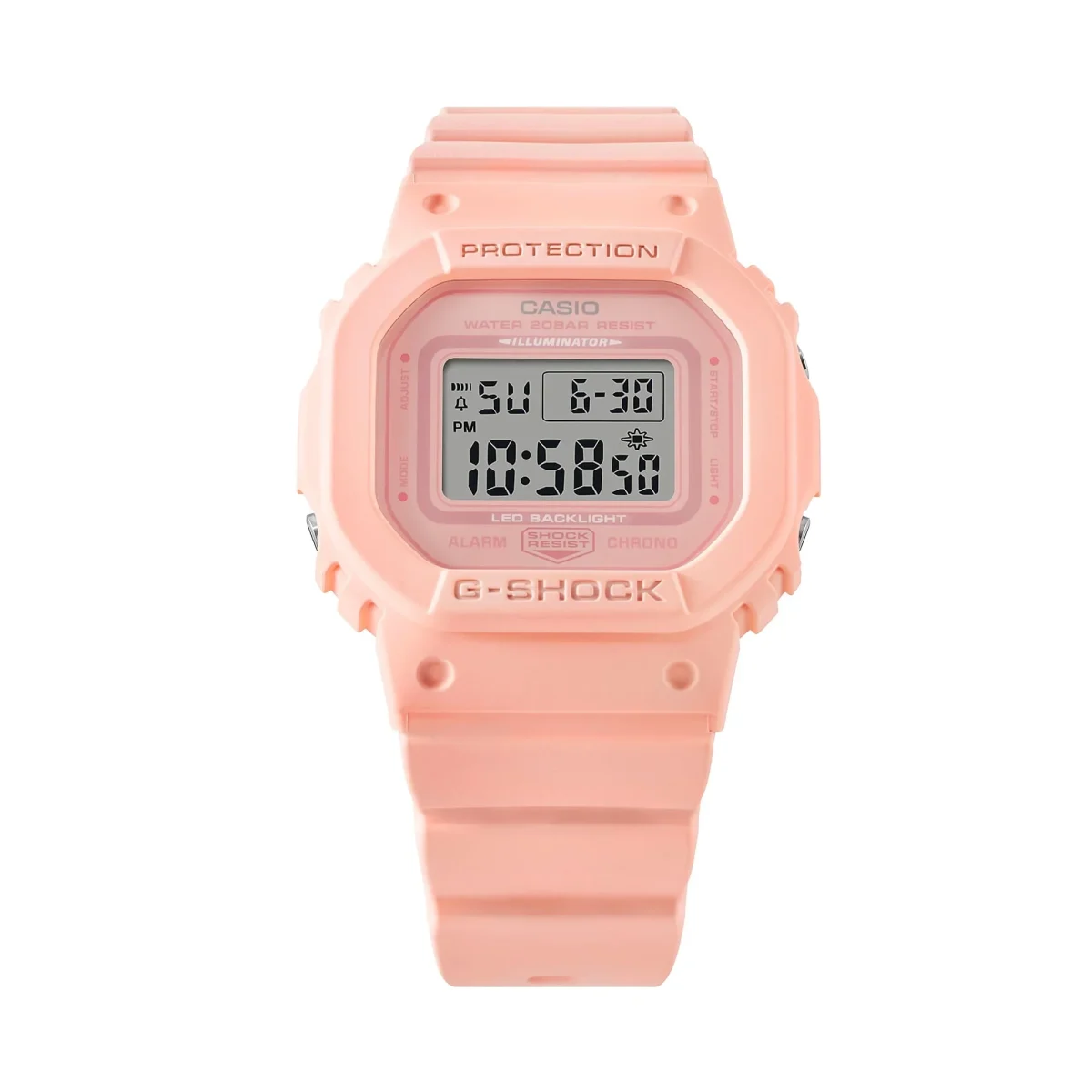 Casio Ladies G-Shock Pink Case Colour 200m Water Resistant Watch - GMDS5600BA-4DR