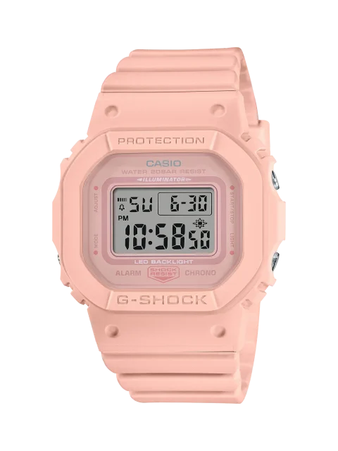Casio Ladies G-Shock Pink Case Colour 200m Waterproof Watch - GMDS5600BA-4DR