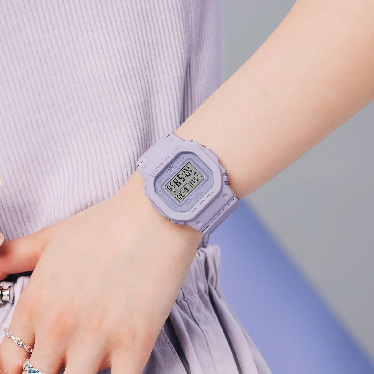 Casio Ladies G-Shock Purple Case Colour 200m Waterproof Watch - GMDS5600BA-6DR
