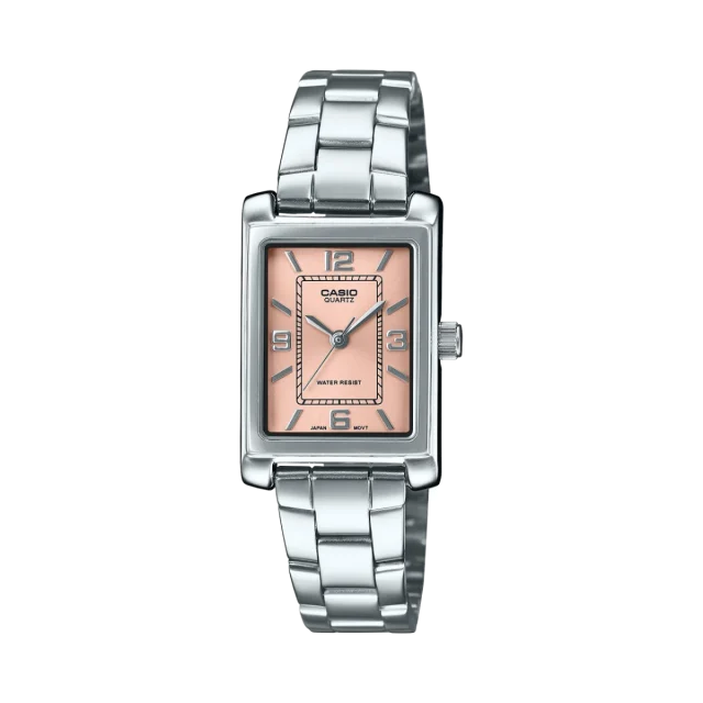 Casio LTP-1234DD-4A Women's Pink Dial Stainless Steel Analog Watch