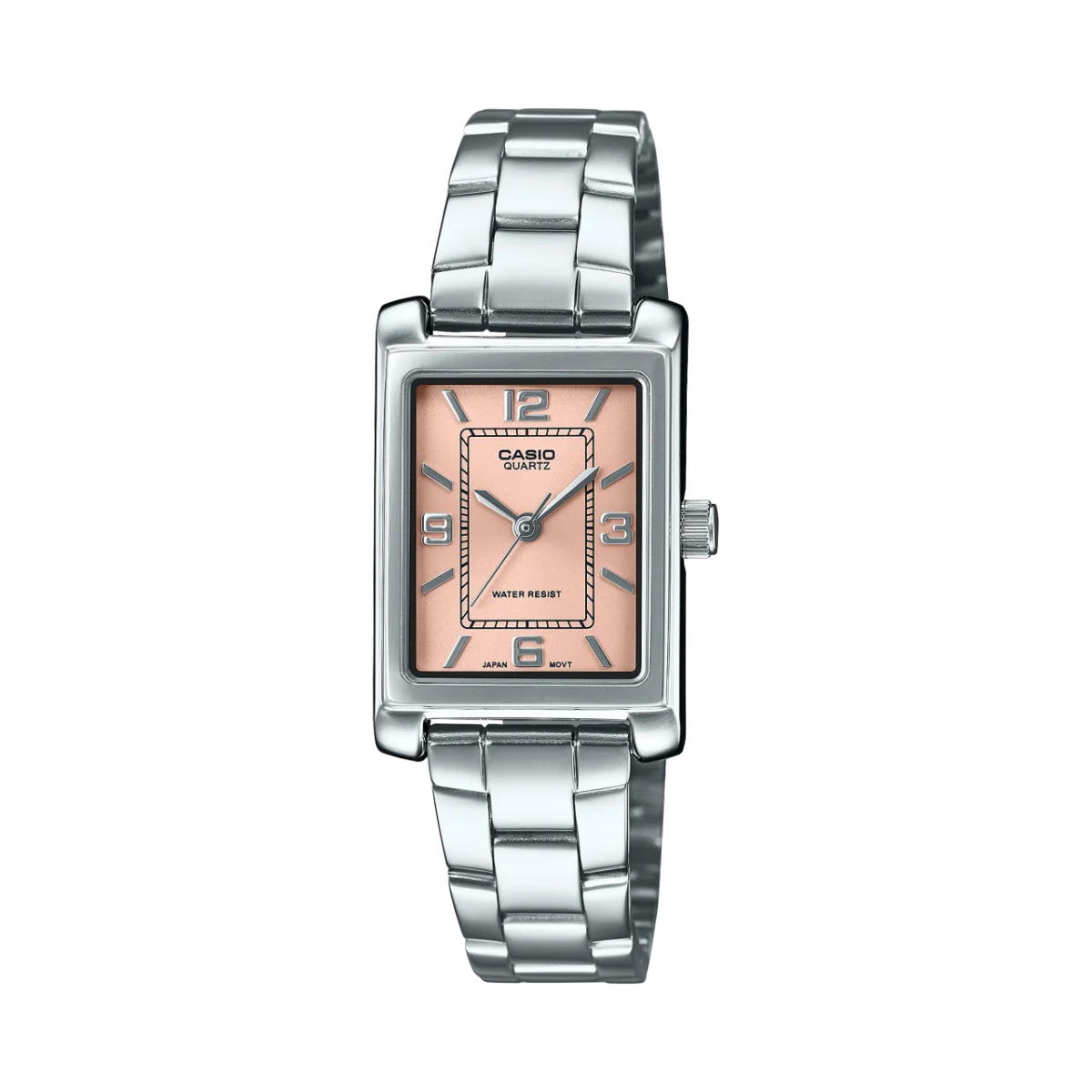 Casio LTP-1234DD-4A Women's Pink Dial Stainless Steel Analog Watch