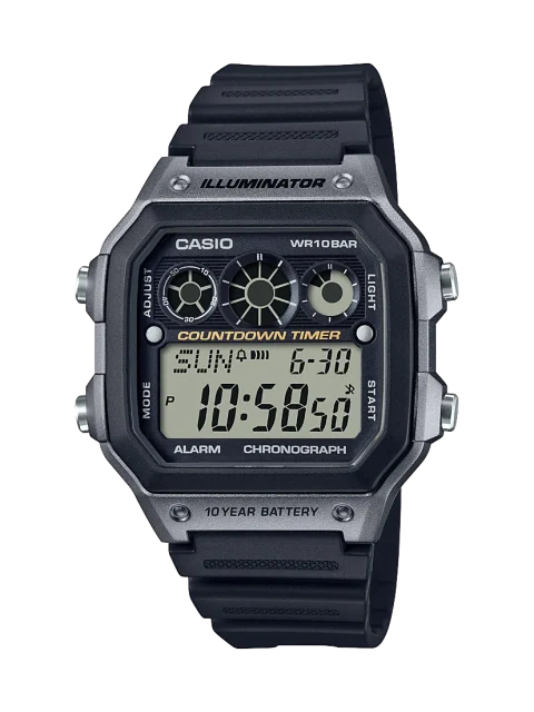 Casio Mens 100m Digital Watch - AE1300WH-8A