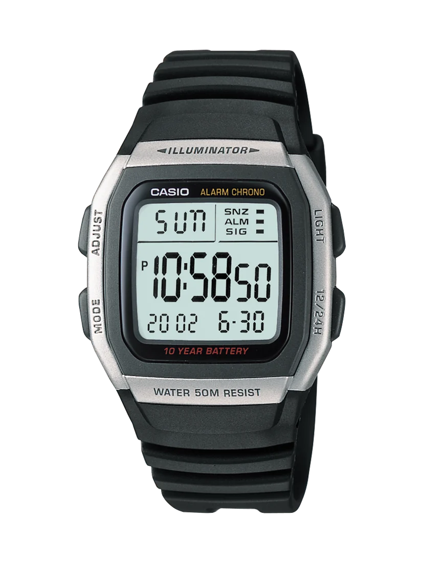 Casio Mens Digital 10 Year Battery Watch - W96H-1A