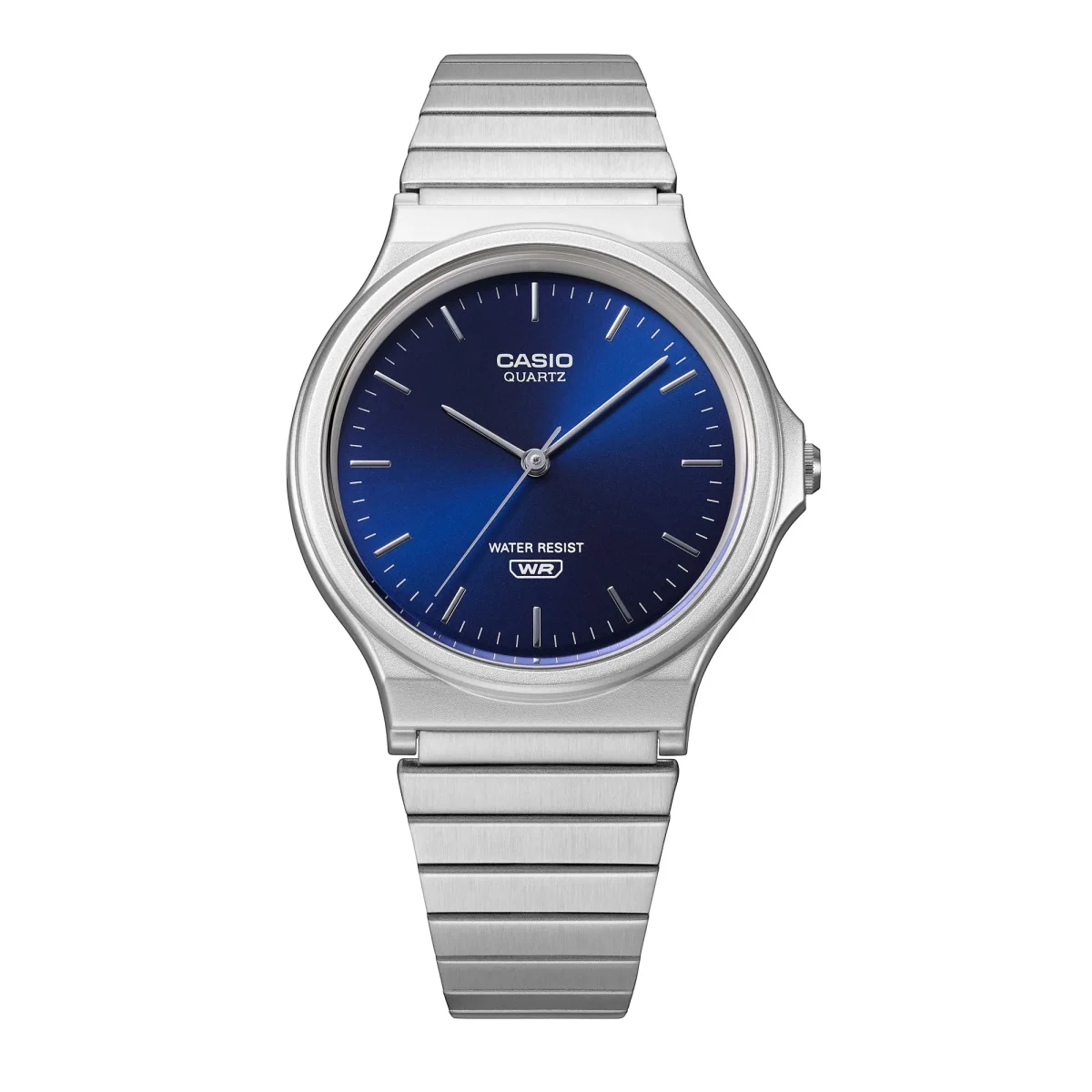 Casio MQ-24DA-2A Blue Sunray Dial Stainless Steel Analog Watch