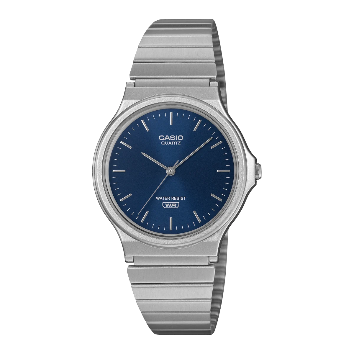 Casio MQ-24DA-2A Blue Sunray Dial Stainless Steel Analog Watch