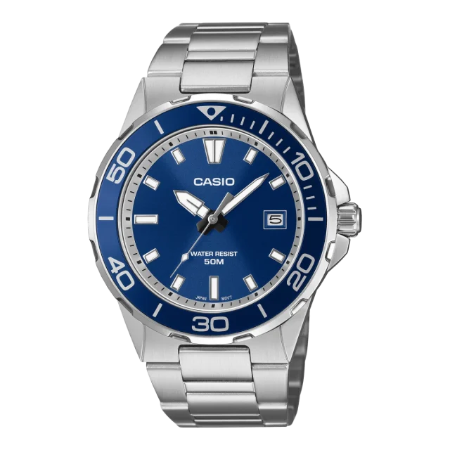 Casio MTD145D-2A Stainless Steel Men's Watch – Blue Dial