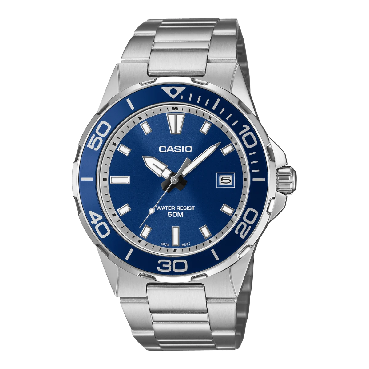 Casio MTD145D-2A Stainless Steel Men's Watch – Blue Dial