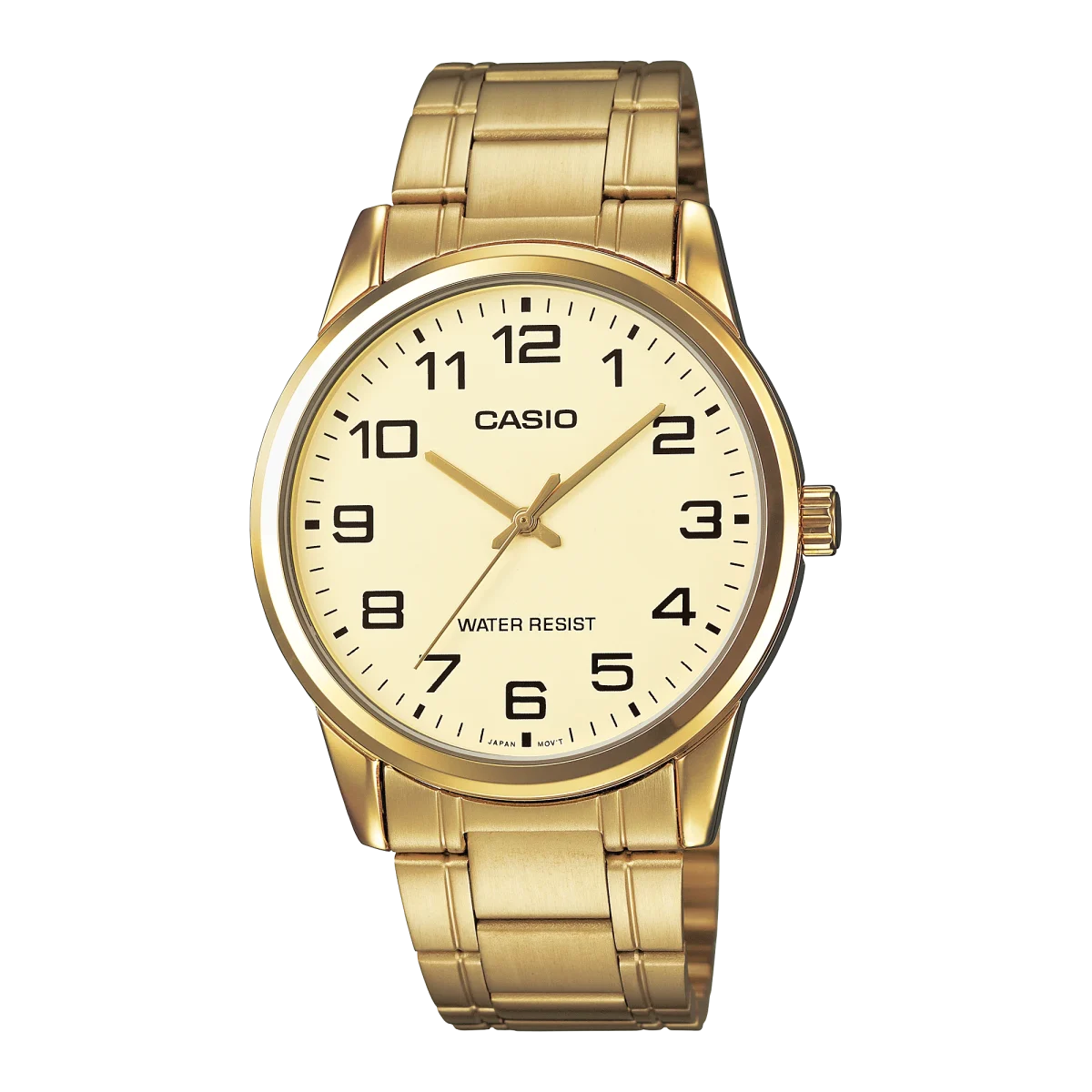 Casio MTP-V001G-9B Gold Tone Stainless Steel Men’s Quartz Analog Watch – Classic Dress Timepiece